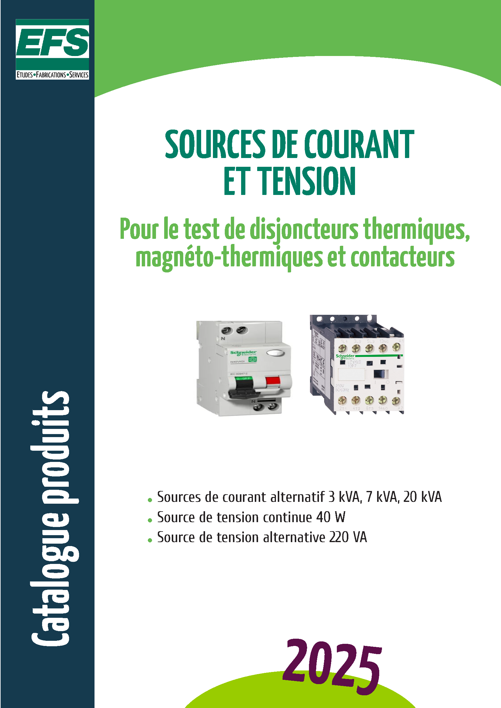 catalogue source de courant et tension